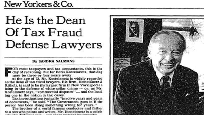 Boris Kostelanetz on the cover of New Yorker & Co.