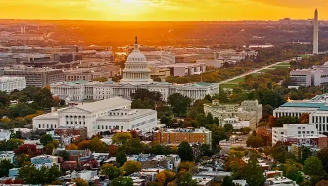 Image of the Washington, D.C., Capitol at sunset