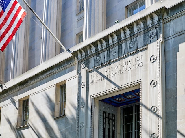 Image of Department of Justice Building in Washington, DC
